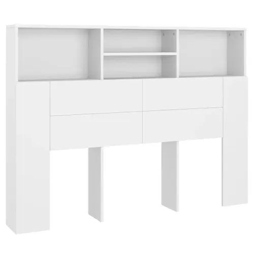 Armoire à Tête De Lit Blanc 140x19x103,5 Cm