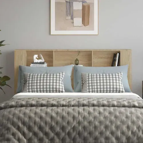 Table De Chevet 180x18,5x104,5 Cm Chêne Sonoma Avec Tiroirs Design Contemporain Pour Chambre