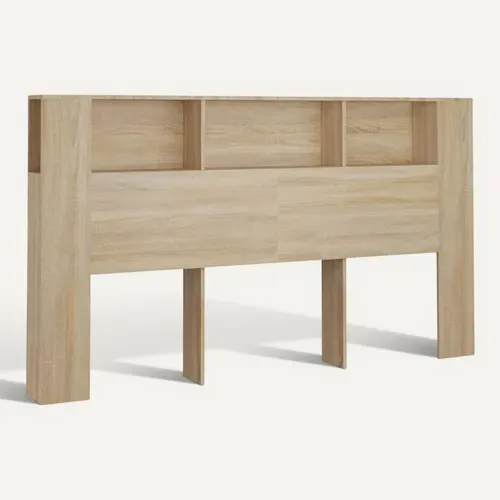 Table De Chevet 180x18,5x104,5 Cm Chêne Sonoma Avec Tiroirs Design Contemporain Pour Chambre