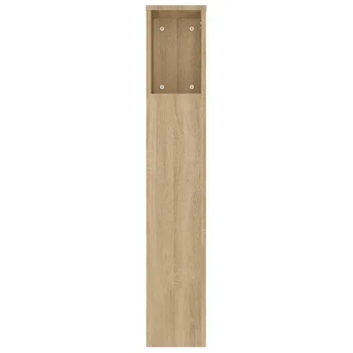 Table De Chevet 180x18,5x104,5 Cm Chêne Sonoma Avec Tiroirs Design Contemporain Pour Chambre