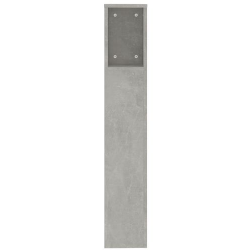 Meuble De Tête De Lit 3 Étagères Mural Gris Béton 200 X 18,5 X 104,5 Cm