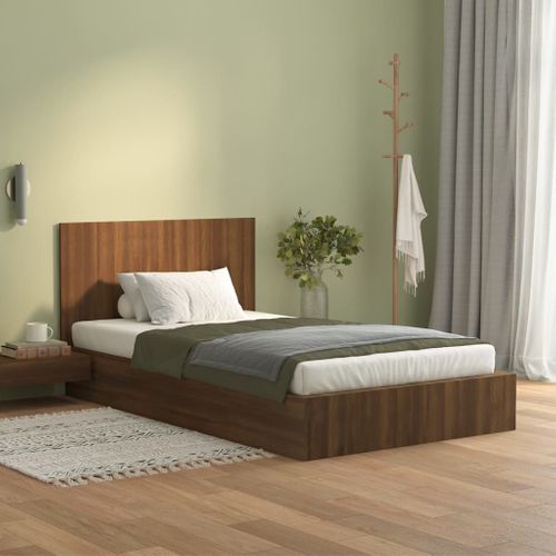 Tête De Lit Chêne Marron 120x1,5x80 Cm Bois Contreplaqué