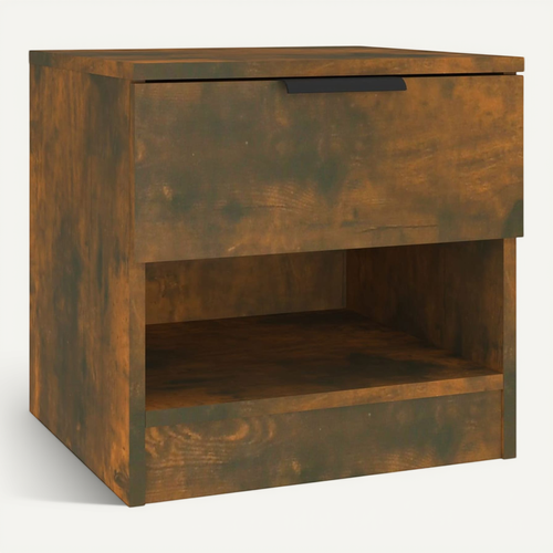 Table De Chevet Chêne Fumé Bois Contreplaqué