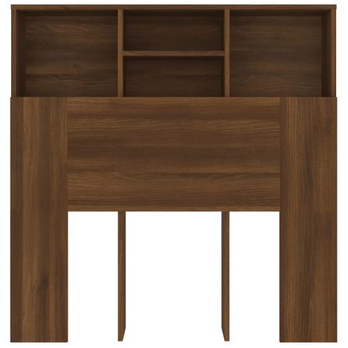 Armoire De Tête De Lit Chêne Marron 100x19x103,5 Cm