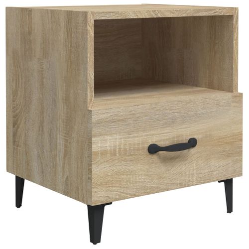 Tables De Chevet 2 Pièces Chêne Sonoma Bois Contreplaqué