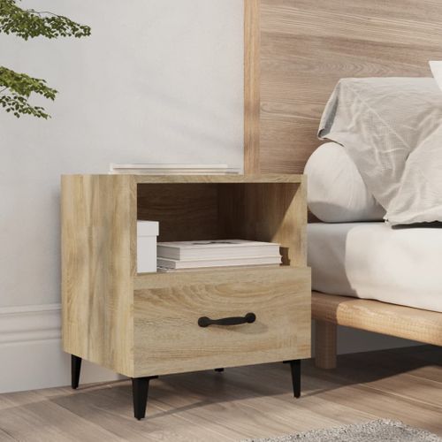 Tables De Chevet 2 Pièces Chêne Sonoma Bois Contreplaqué