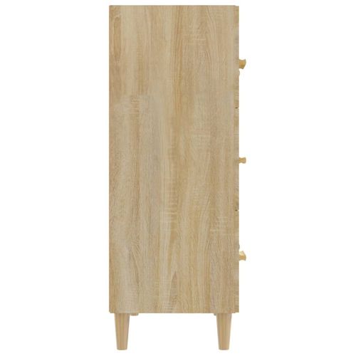 Buffet Chêne Sonoma 70x34x90 Cm Bois Contreplaqué