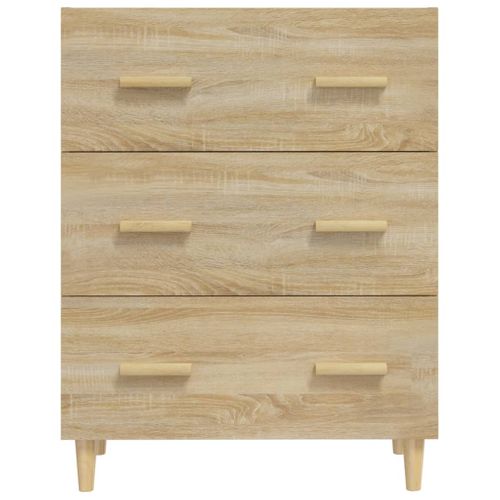 Buffet Chêne Sonoma 70x34x90 Cm Bois Contreplaqué
