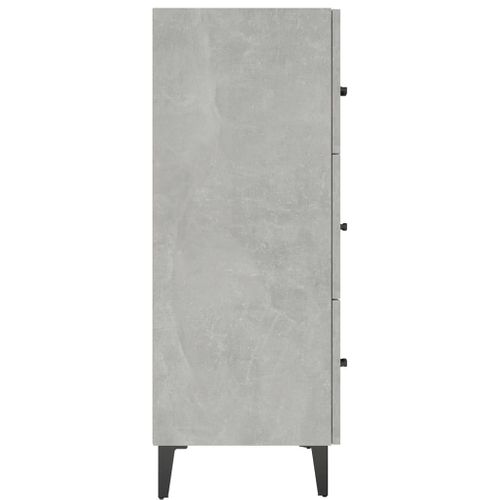 Buffet Gris Béton 69,5x34x90 Cm Bois Contreplaqué