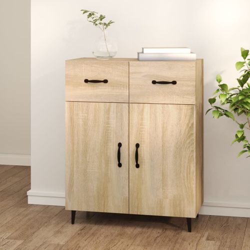 Buffet Chêne Sonoma 69,5x34x90 Cm Bois Contreplaqué