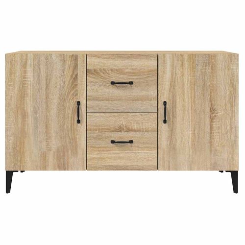Buffet Chêne Sonoma 100x36x60 Cm Meuble Rangement Fonctionnel Salon