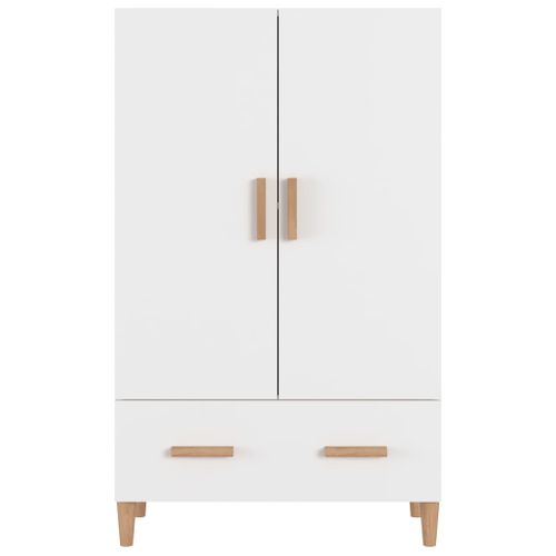 Buffet Blanc 70x31x115 Cm Bois Contreplaqué