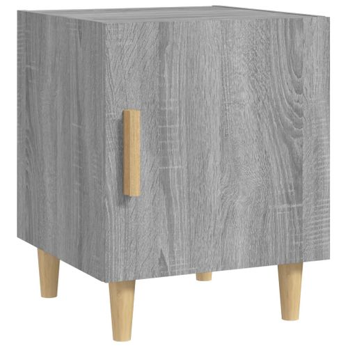 Tables De Chevet 2 Pièces Sonoma Gris Bois Contreplaqué