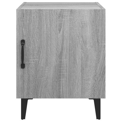 Tables De Chevet 2 Pièces Sonoma Gris Bois Contreplaqué