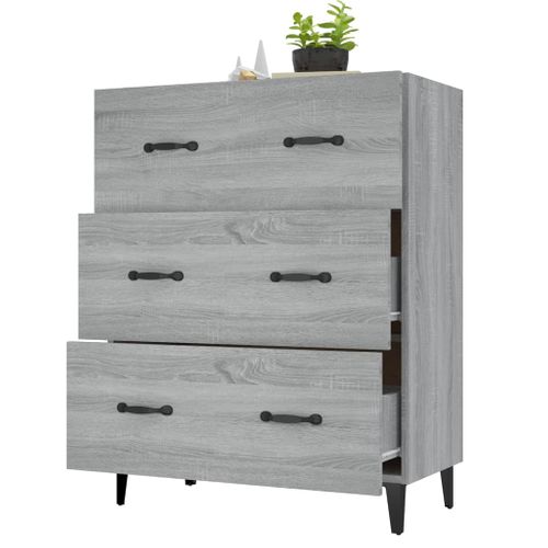 Buffet Sonoma Gris 69,5x34x90 Cm Bois Contreplaqué