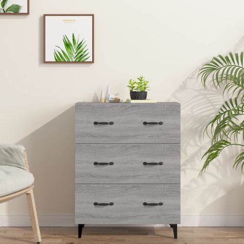Buffet Sonoma Gris 69,5x34x90 Cm Bois Contreplaqué