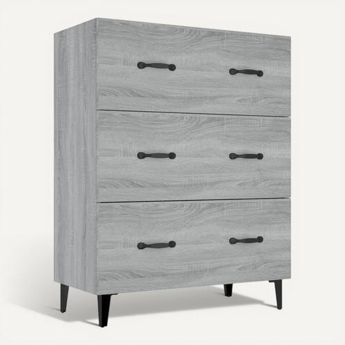 Buffet Sonoma Gris 69,5x34x90 Cm Bois Contreplaqué