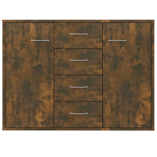 Buffet Chêne Fumé 88x30x65 Cm Bois Contreplaqué