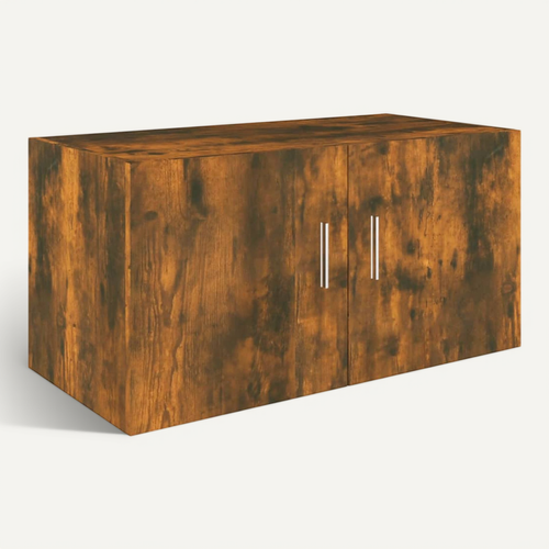Armoire Murale Chêne Fumé 80x39x40 Cm Bois Contreplaqué