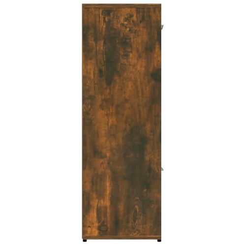 Bibliothèque Chêne Fumé 90x30x90 Cm Bois Contreplaqué