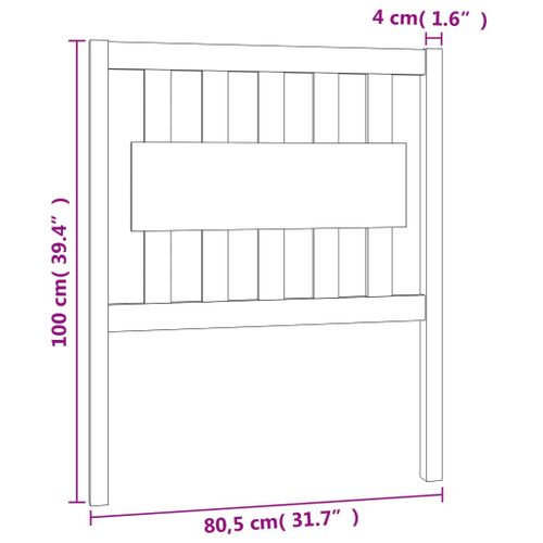 Tête De Lit 80,5x4x100 Cm Bois Massif De Pin