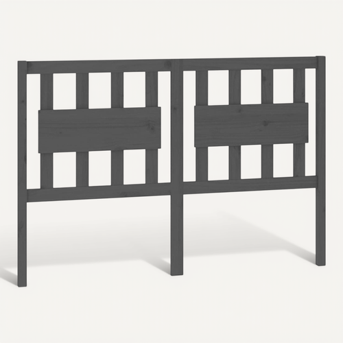 Tête De Lit Gris 125,5x4x100 Cm Bois Massif De Pin
