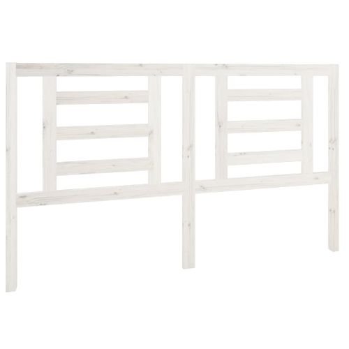 Tête De Lit Blanc 166x4x100 Cm Bois De Pin Massif
