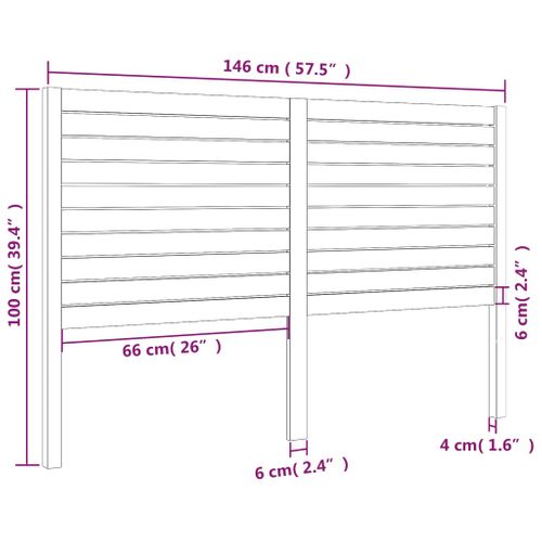 Tête De Lit 146x4x100 Cm Bois Massif De Pin