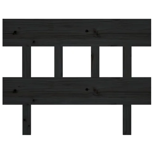 Tête De Lit Noir 103,5x3x81 Cm Bois Massif De Pin