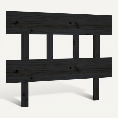 Tête De Lit Noir 103,5x3x81 Cm Bois Massif De Pin