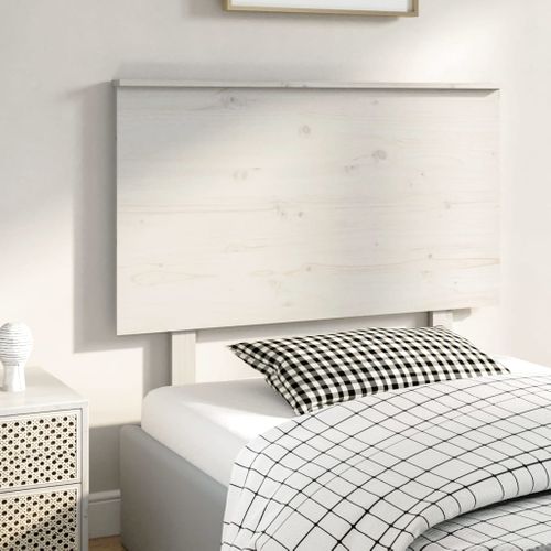 Tête De Lit Blanc 94x6x82,5 Cm Bois Massif De Pin