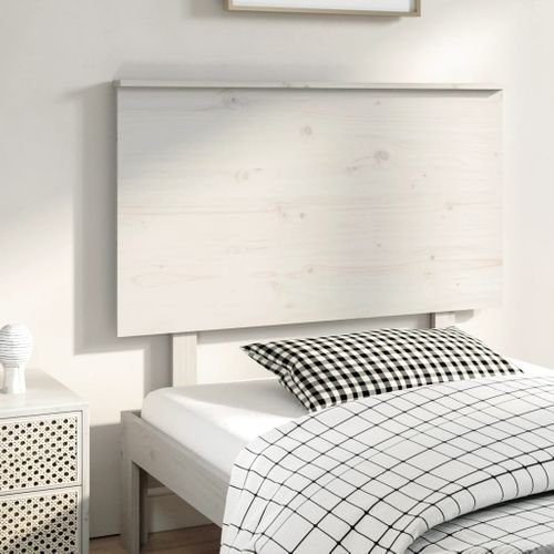 Tête De Lit Blanc 94x6x82,5 Cm Bois Massif De Pin