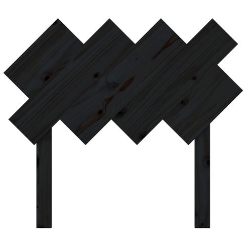 Tête De Lit Noir 92x3x81 Cm Bois Massif De Pin