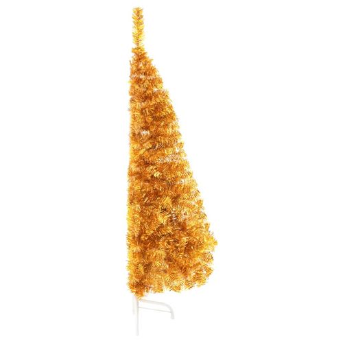 Demi Sapin De Noël Artificiel Avec Support Doré 120 Cm Pet