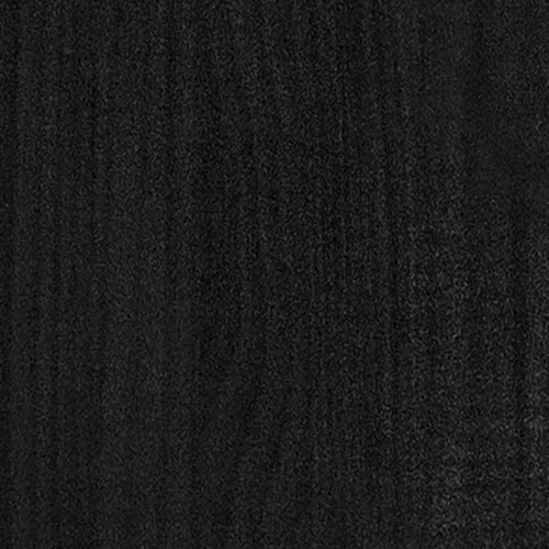 Cadre De Lit Sans Matelas Noir Bois Massif 140x190 Cm