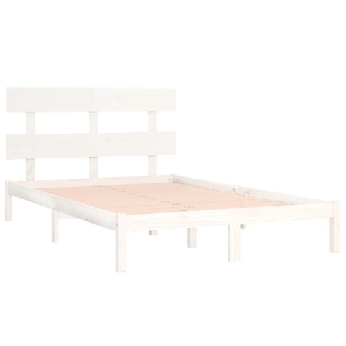 Cadre De Lit Sans Matelas Blanc 180x200 Cm Bois Massif