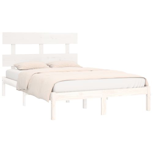 Cadre De Lit Sans Matelas Blanc 180x200 Cm Bois Massif