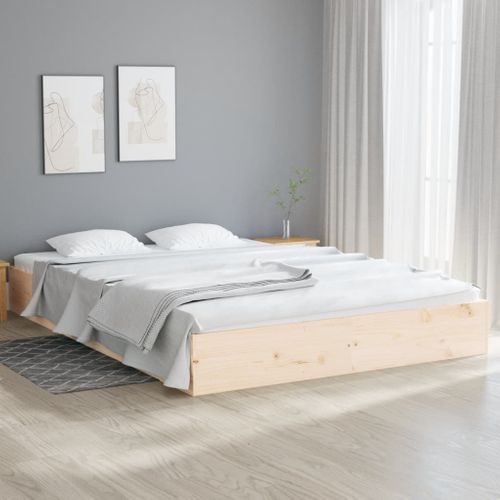 Cadre De Lit Bois Massif Pin 180x200 Cm Super King Size