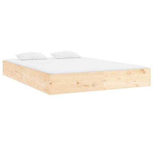 Cadre De Lit Sans Matelas Bois Massif 140x200 Cm