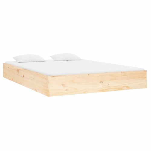 Cadre De Lit Bois Massif 120x190 Cm Petit Double