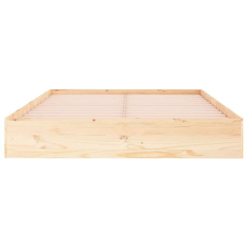 Cadre De Lit Bois Massif 120x190 Cm Petit Double