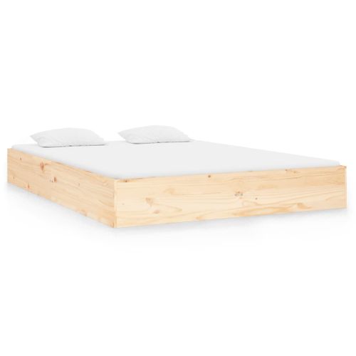 Cadre De Lit Bois Massif Pin 140x190 Cm