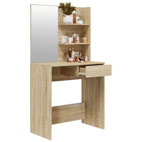 Coiffeuse Avec Miroir Chêne Sonoma 74,5x40x141 Cm