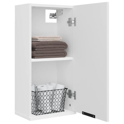 Armoire De Salle De Bain Murale Blanc 32x20x67 Cm