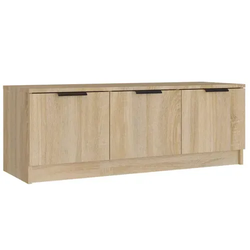 Meuble TV Chêne Sonoma 102x35x36,5 Cm Bois Contreplaqué
