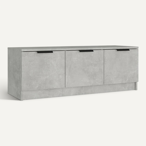 Meuble TV Gris Béton 102x35x36,5 Cm Bois Contreplaqué