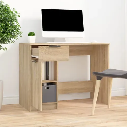 Bureau Chêne Sonoma 100x50x75 Cm Bois Contreplaqué