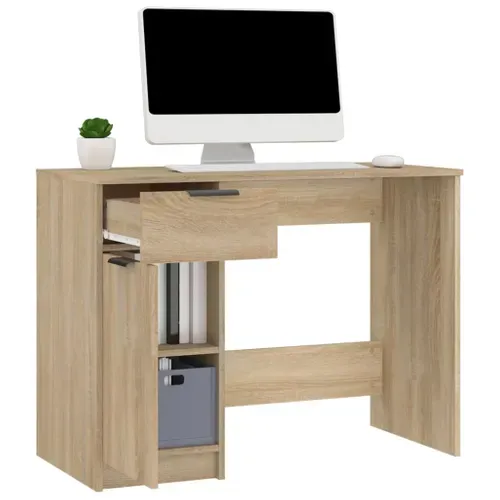 Bureau Chêne Sonoma 100x50x75 Cm Bois Contreplaqué