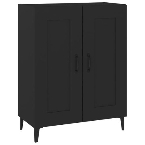 Buffet Noir 69,5x34x90 Cm Bois Contreplaqué
