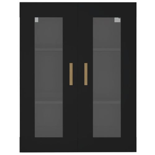 Armoire Murale Suspendue Noir 69,5x34x90 Cm